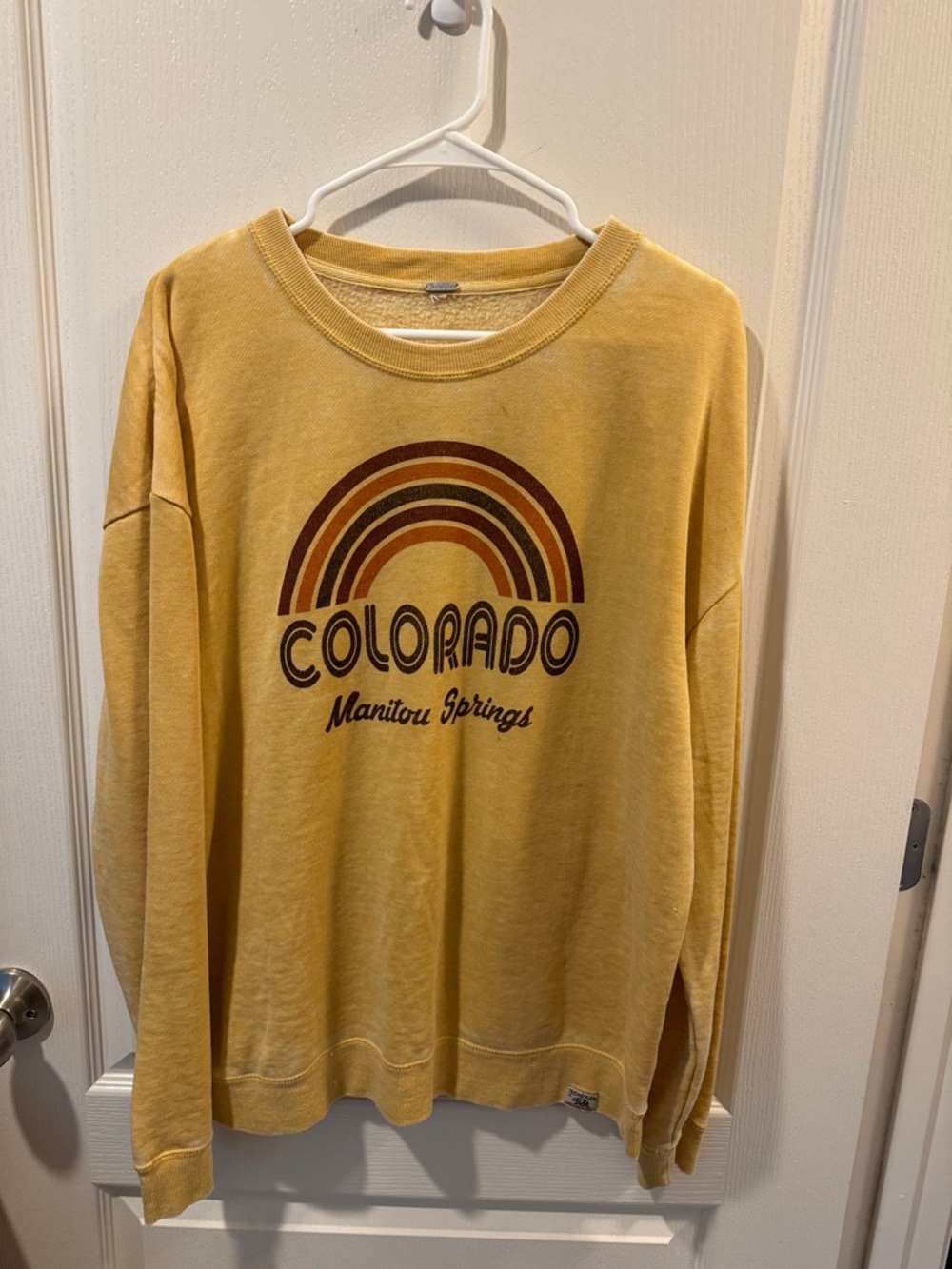 Yellow Colorado Graphic Crewneck Sweatshirt
